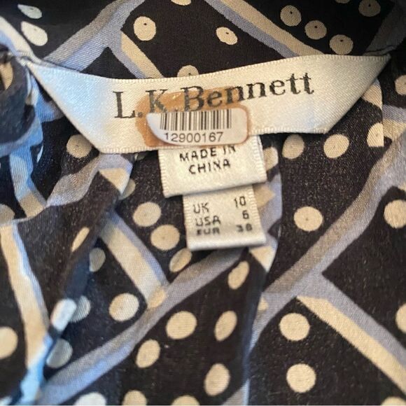 L. K. Bennett Domino Lotte Silk Dress Size US 6 - Picture 9 of 9